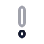 Exclamationmarkbig icon with twotone rounded style