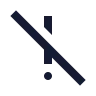 Exclamation Mark Slash icon preview
