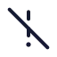 Exclamationmarkslash icon with stroke rounded style