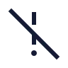 Exclamation Mark Slash icon preview