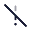 Exclamationmarkslash icon with twotone rounded style