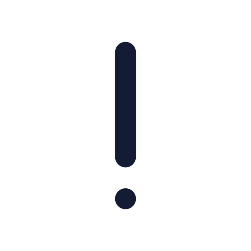 Exclamation Mark Icon in Solid Rounded style