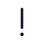Exclamationmark icon with stroke rounded style