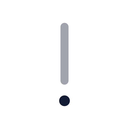 Exclamation Mark Icon in Twotone Rounded style