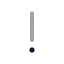 Exclamationmark icon with twotone rounded style