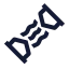Expander icon with stroke sharp style