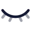Eyeclosed icon with bulk rounded style