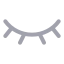Eyeclosed icon with duotone rounded style