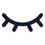 Eyeclosed icon with solid rounded style