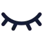 Eyeclosed icon with solid standard style