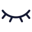 Eyeclosed icon with stroke rounded style