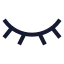 Eyeclosed icon with stroke sharp style