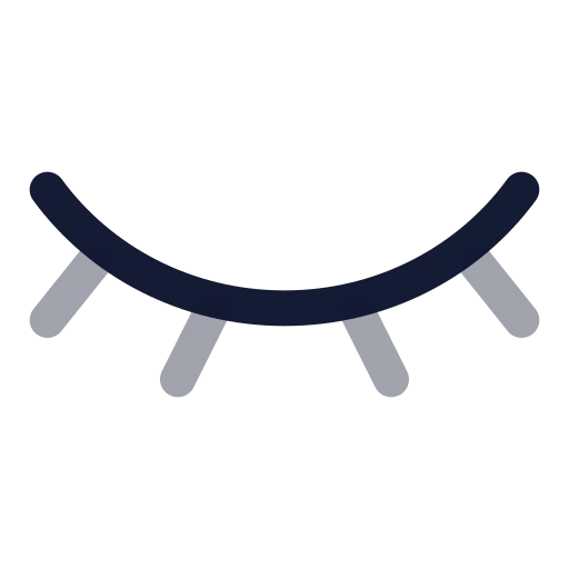 Eye Closed Icon in Twotone Rounded style