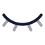 Eyeclosed icon with twotone rounded style