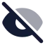 Eyeoff icon with bulk rounded style