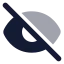 Eyeoff icon with bulk rounded style