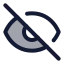 Eyeoff icon with duotone standard style