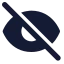 Eyeoff icon with solid standard style