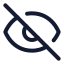 Eyeoff icon with stroke standard style
