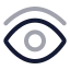 Eye icon with twotone rounded style