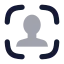 Faceid icon with bulk rounded style