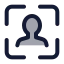 Faceid icon with duotone standard style