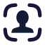 Faceid icon with solid rounded style