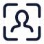 Faceid icon with stroke standard style