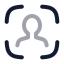 Faceid icon with twotone rounded style