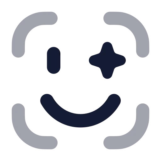 Face Mimic Icon in Bulk Rounded style