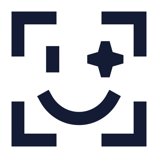 Face Mimic Icon in Solid Sharp style