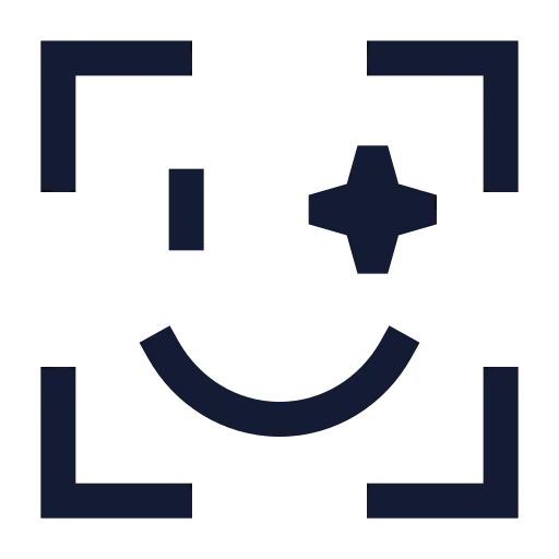 Face Mimic Icon in Stroke Sharp style