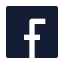 Facebook icon with solid sharp style