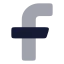 Facebook icon with bulk rounded style