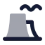 Factory icon with bulk rounded style