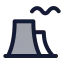 Factory icon with duotone rounded style