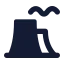 Factory icon with solid rounded style