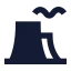 Factory icon with solid sharp style