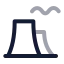 Factory icon with twotone rounded style