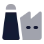 Factory icon with bulk rounded style