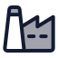 Factory icon with duotone standard style