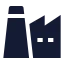 Factory icon with solid sharp style