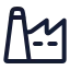 Factory icon with stroke rounded style