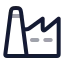 Factory icon with twotone rounded style
