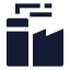 Factory icon with solid sharp style