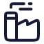 Factory icon with stroke rounded style