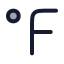 Fahrenheit icon with duotone rounded style