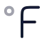 Fahrenheit icon with twotone rounded style