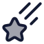 Fallingstar icon with duotone rounded style