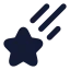 Fallingstar icon with solid rounded style